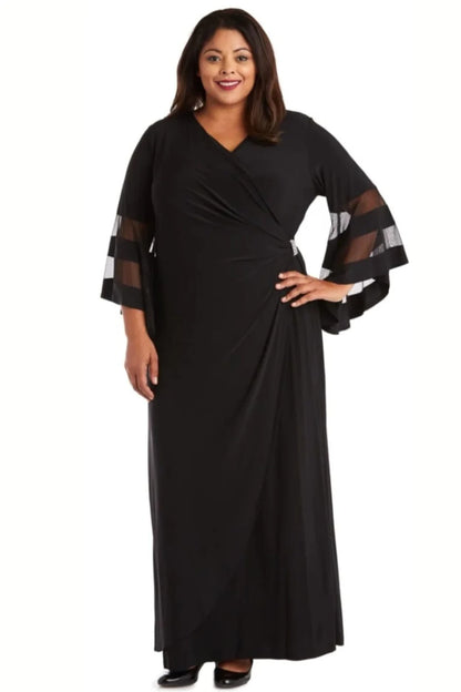 RM Richards Bell Sleeve Formal Maxi Black -or- Navy