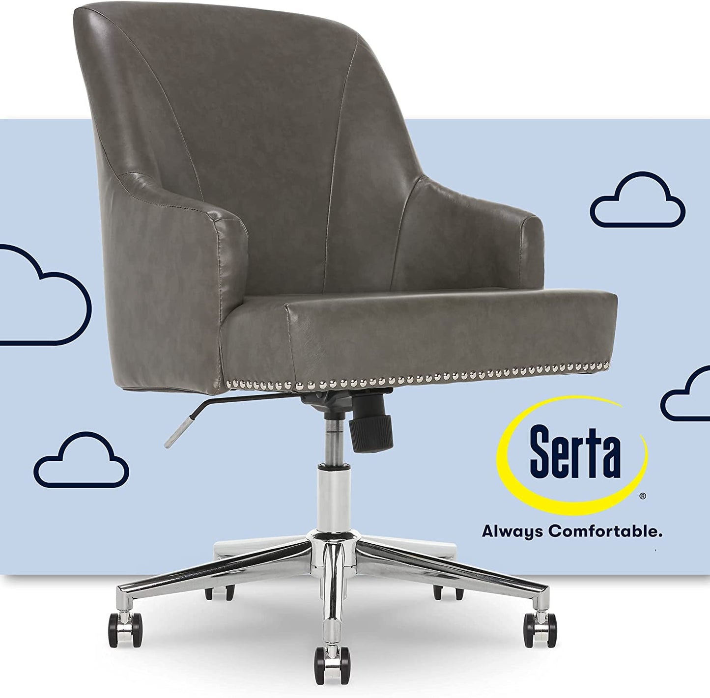 Memory Foam Office Chair with Adjustable Height-0