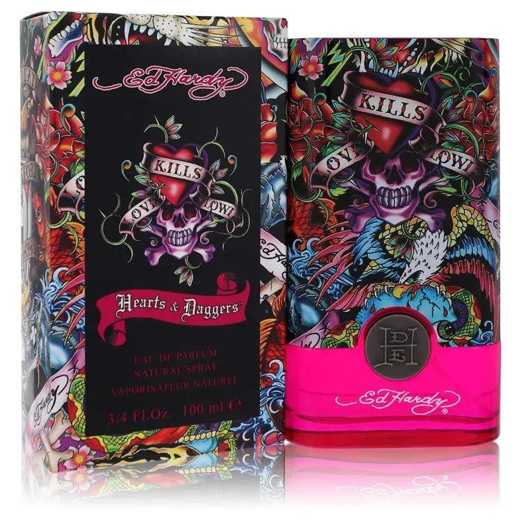Ed Hardy Hearts & Daggers by Christian Audigier - Eau De Parfum Spray 3.4 oz - Women / Medium - Eau De Parfum Spray 3.4