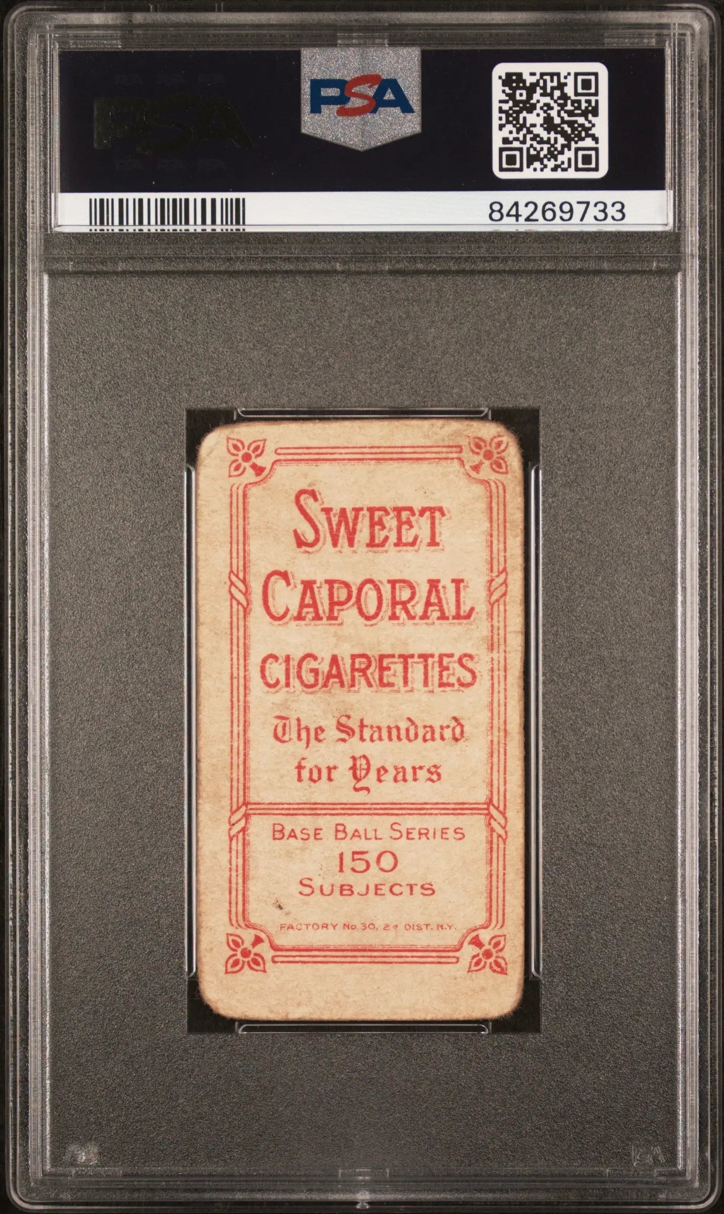 Vintage Ed Konetchy T206 Sweet Caporal cigarette card with red text on light background