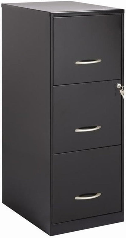 Cooper 3 Drawer Letter File Cabinet in Black-0