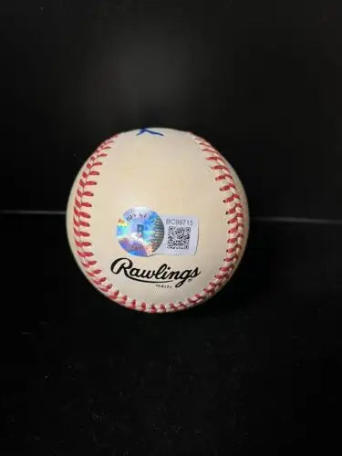 Rawlings baseball with hologram sticker for Edd Roush Autograph NL Signed Baseball Cincinnati Reds