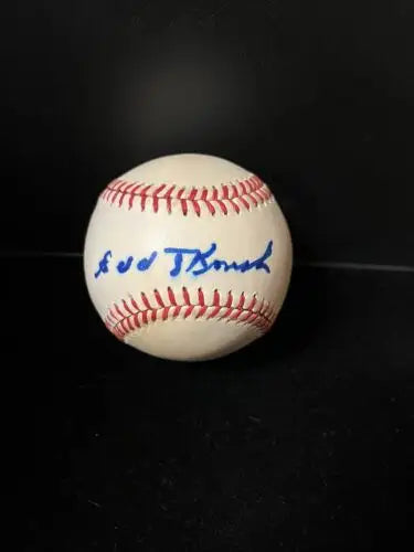 Edd Roush Autograph NL Signed Baseball Cincinnati Reds with Beckett COA Authenticity