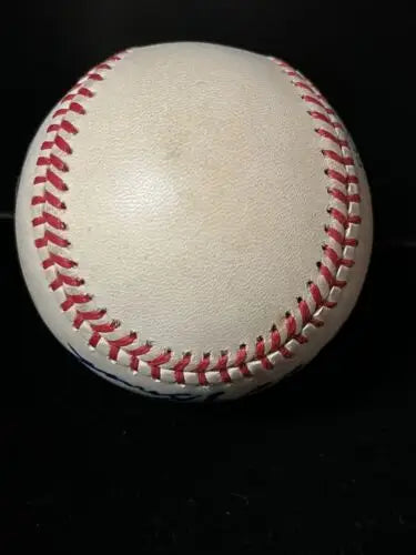 Worn baseball with red stitching, Edd Roush autograph signed Cincinnati Reds HOF