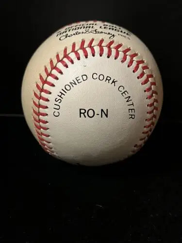 White baseball with red stitching in Edd Roush Autograph NL Signed Baseball Cincinnati Reds