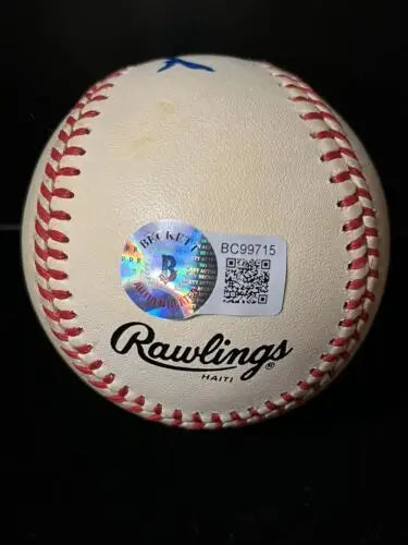 Edd Roush Autograph NL Signed Baseball Cincinnati Reds with Beckett COA authentic signature