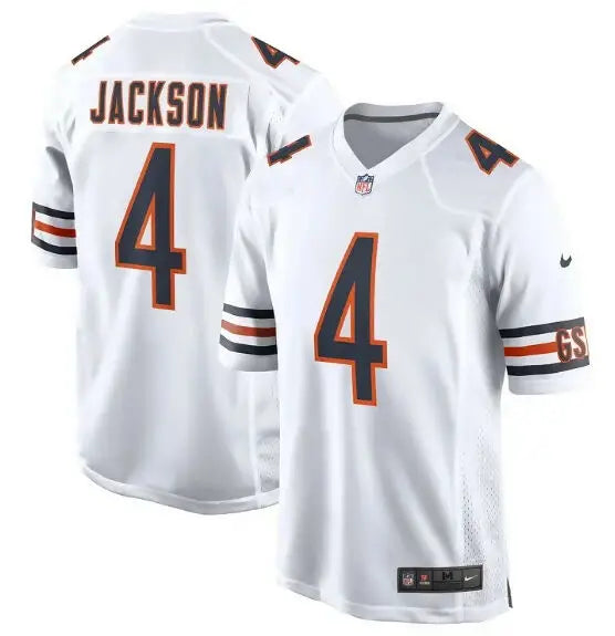 White Chicago Bears Eddie Jackson Nike Game Player Jersey with #4 number