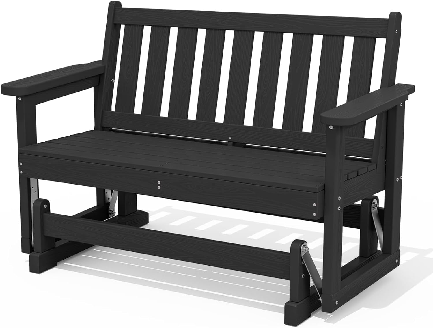 Two Person Outdoor Glider Bench Weather Resistant Comfortable-0