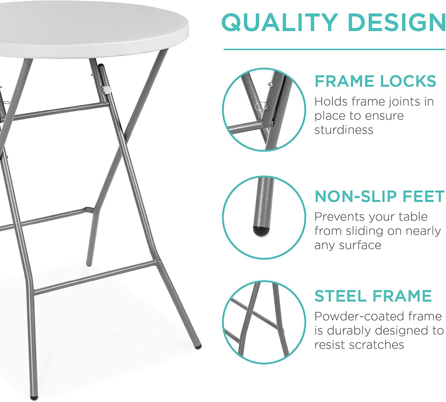 Bar Height Folding Table for Indoor/Outdoor Use-3