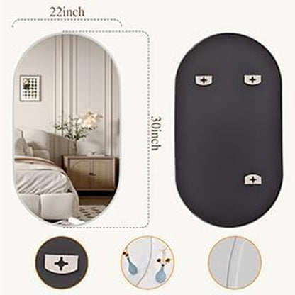 Oval Mirrors,Oval Bathroom Mirrors,20X28 Gold Mirror for Wall,Wall Mirror,Bathroom Mirrors for over Sink(Gold)-1