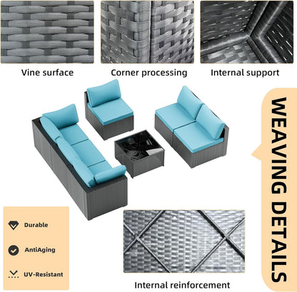 All-Weather Outdoor Sectional Sofa Set for Patios-4