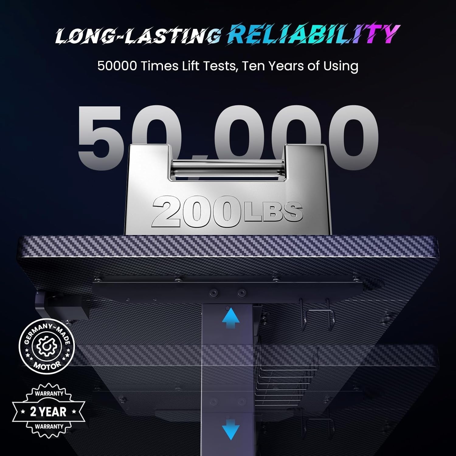 Electric Standing Desk Adjustable - 48 X 24 Inch Sit Stand up Desk with Cable Management - 3 Memory Preset Adjustable Height Table-2