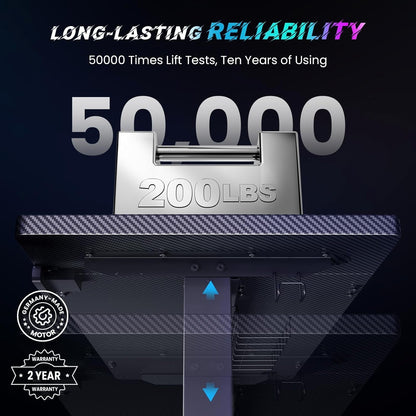 Electric Standing Desk Adjustable - 48 X 24 Inch Sit Stand up Desk with Cable Management - 3 Memory Preset Adjustable Height Table-2