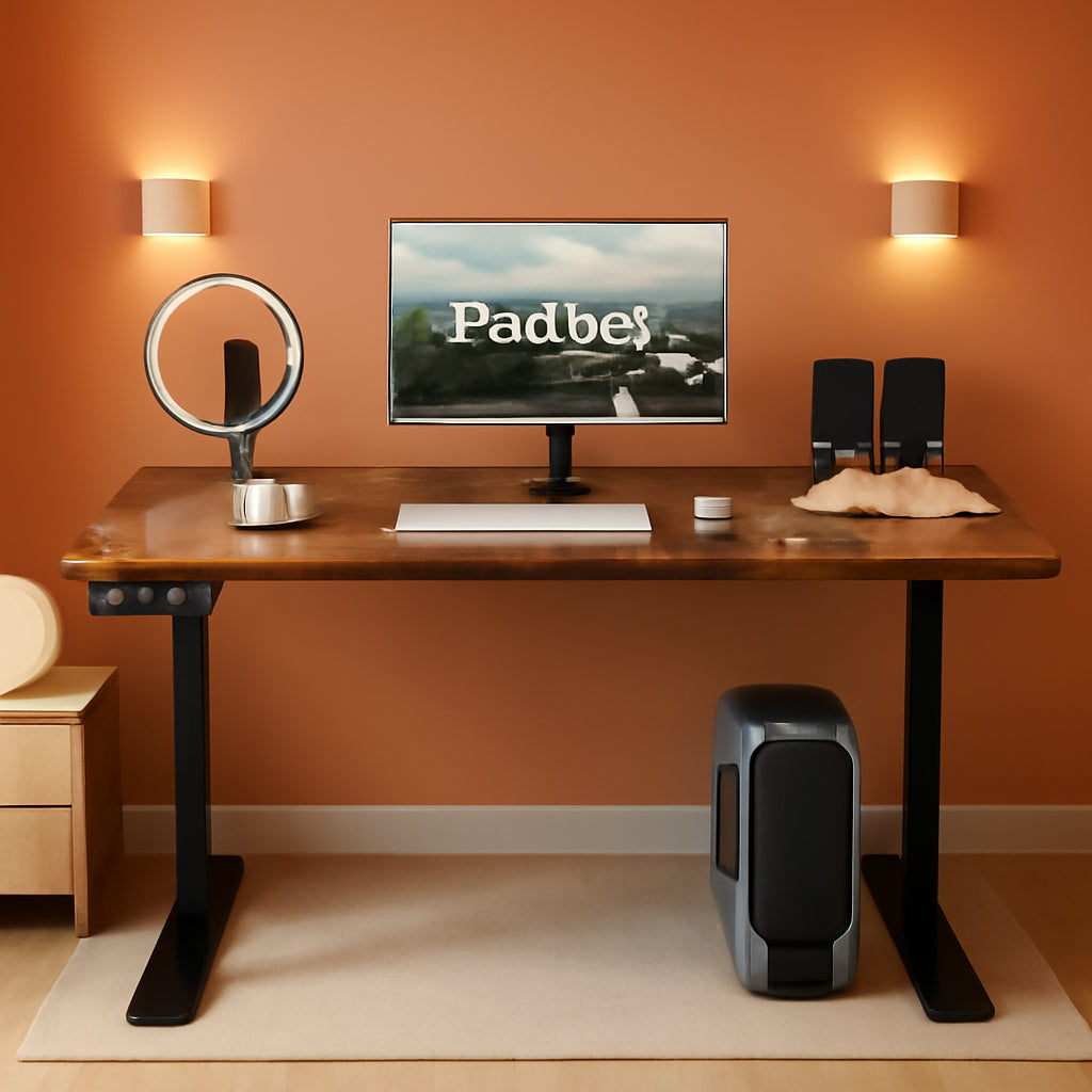 Electric Standing Desk Dual Motors Height Adjustable Curved Design-0