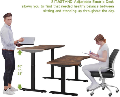 Electric Standing Desk Dual Motors Height Adjustable Curved Design-4
