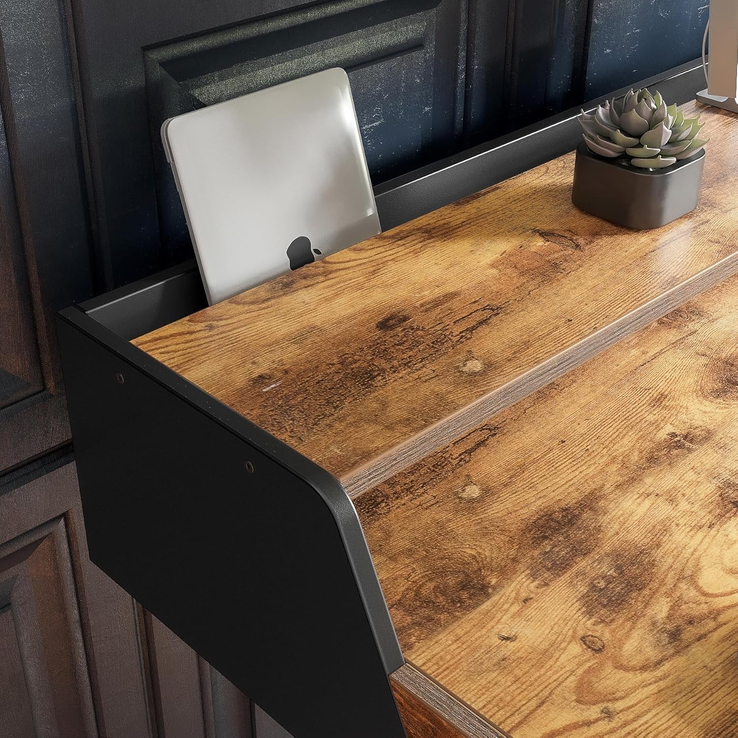 Electric Standing Desk With Drawers Adjustable Height Feature-3