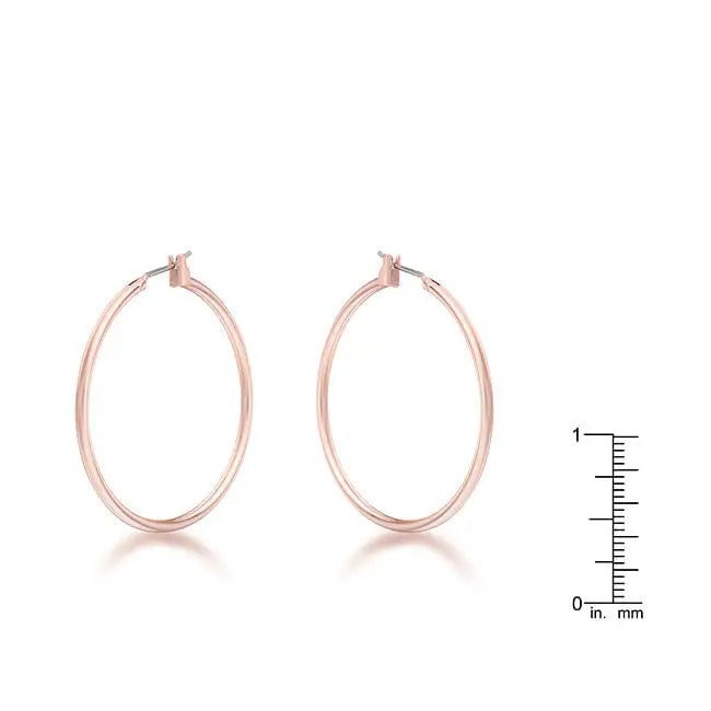 Elegant Rosegold Hoop Earrings - Earrings