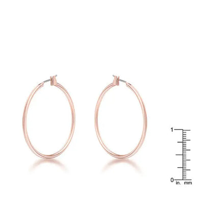 Elegant Rosegold Hoop Earrings - Earrings