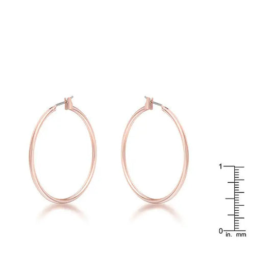 Elegant Rosegold Hoop Earrings - Earrings