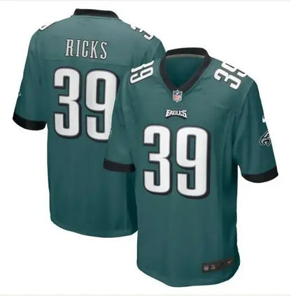 Green Philadelphia Eagles Eli Ricks Nike Team Game Jersey in Midnight Green with number 39