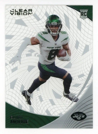 Elijah Moore 2021 Panini Chronicles Clear Vision rookie card in mint preowned condition