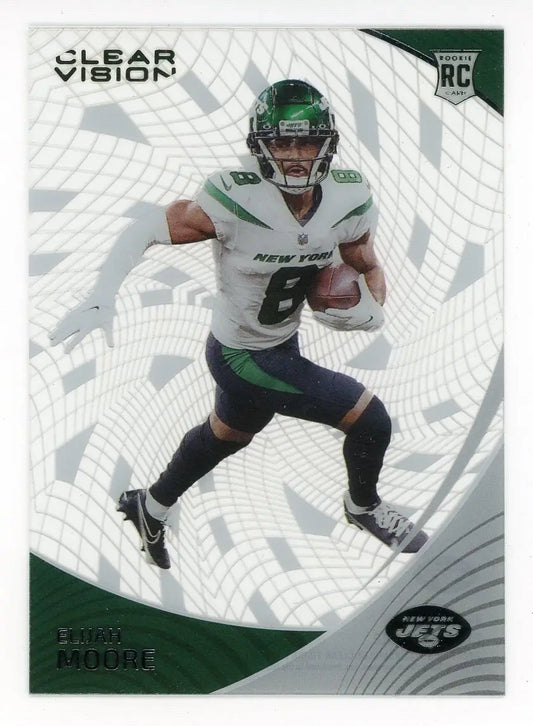 Elijah Moore 2021 Panini Chronicles Clear Vision rookie card in mint preowned condition