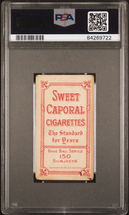 Vintage Elmer Flick T206 Sweet Caporal 150/30 cigarette pack in PSA holder