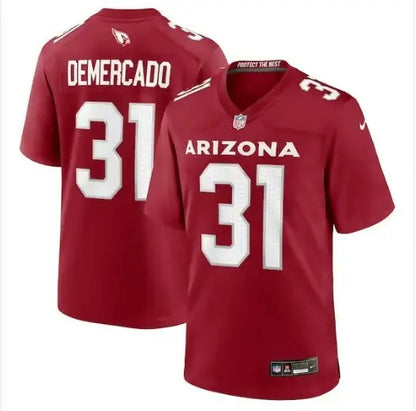 Maroon Arizona Cardinals Nike Team Game Football Jersey displayed in product image