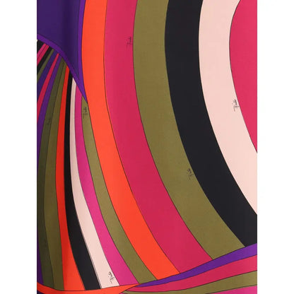 Emilio Pucci Short Caftan in silk with Marmo print - One Size
