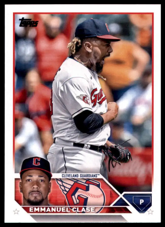 Emmanuel Clase baseball card from 2023 Topps #117 Cleveland Guardians collection