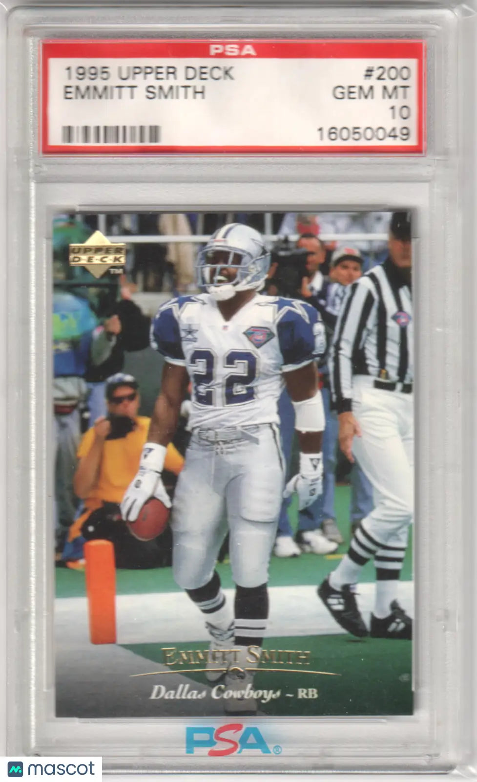 Emmitt Smith 1995 Upper Deck football card GEM MT 10 from Columbia Hobby