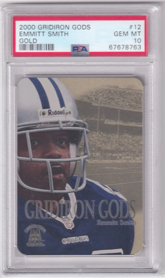Graded Emmitt Smith football card from Gridiron Gods series by Columbia Hobby