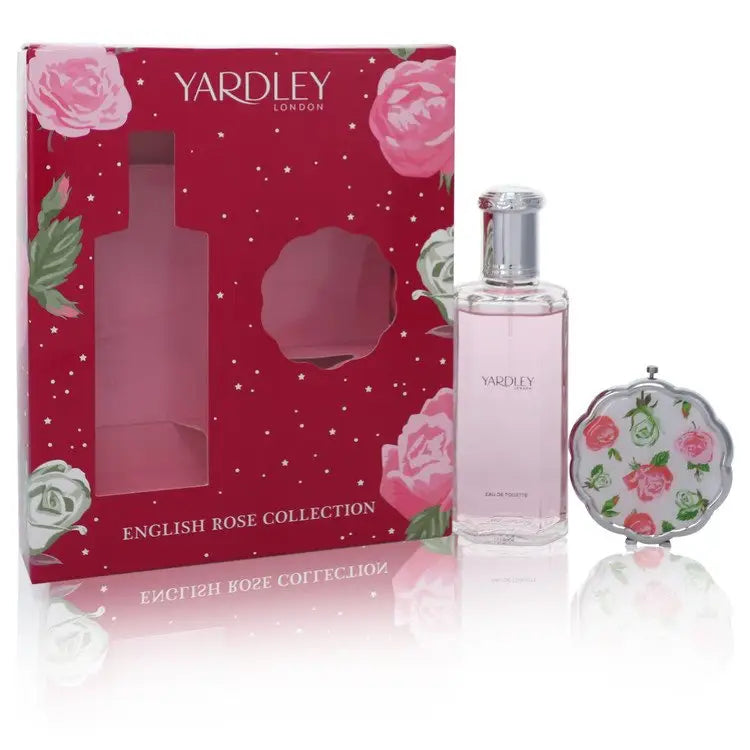 English Rose Yardley by Yardley London - Gift Set -- 4.2 oz Eau De Toilette Spray + Compact Mirror - Women / Medium