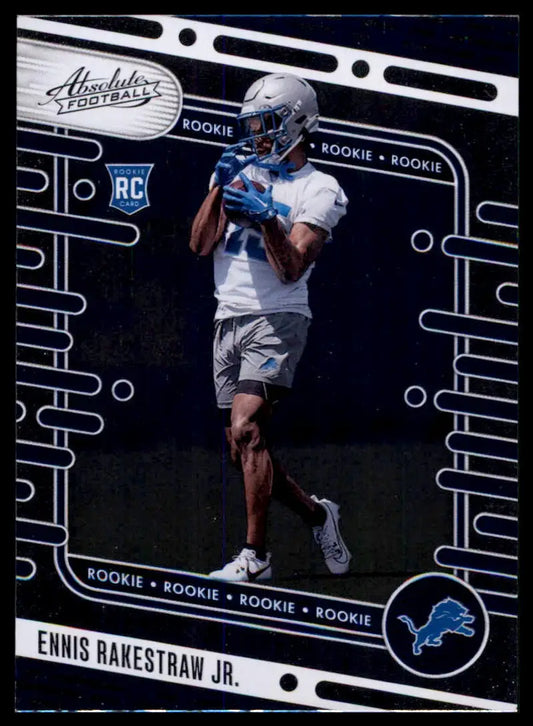 Ennis Rakestraw Jr. Panini Absolute Football rookie card displayed in Ennis Rakestraw Jr. Rookie 2024 Panini Absolute Retail #158 Detroit Lions