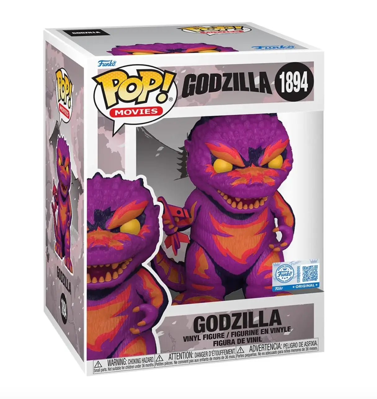 Entertainment Earth Exclusive Godzilla Retro Futurism Art Funko Pop figure in box