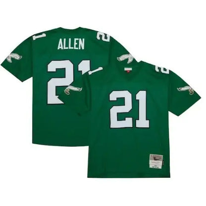 Green Philadelphia Eagles Eric Allen legacy jersey with number 21 and ALLEN on back