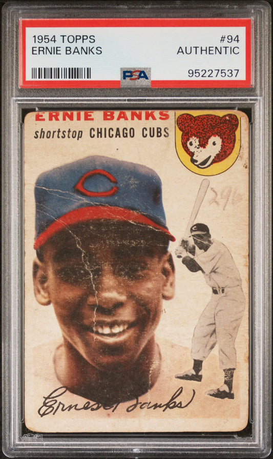 Ernie Banks 1954 Topps #94 PSA Authentic baseball card in graded holder