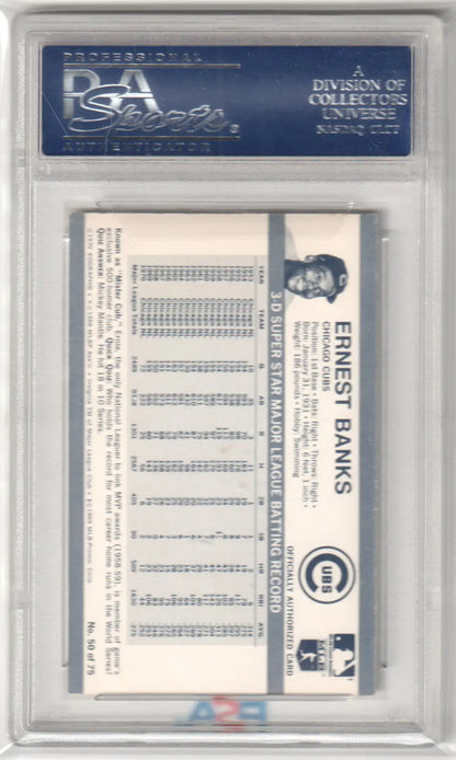 Graded ERNIE BANKS 1971 Kellogg’s 3D Super Stars baseball card from Columbia Hobby