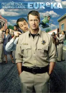 Promotional poster for Eureka featuring sheriff, from Eureka Seasons 1 & 2 promo card