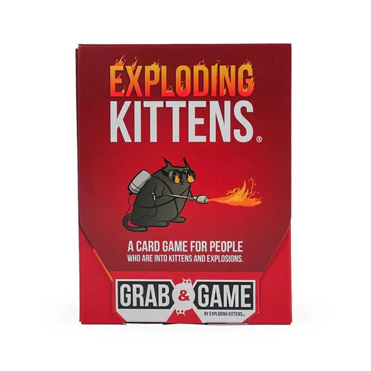 Exploding Kittens Grab card game box for Exploding Kittens and kittens grab fun