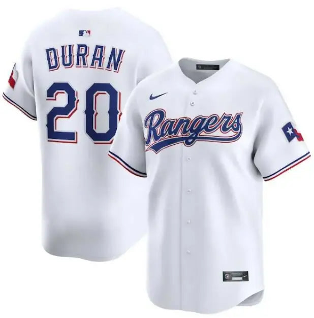 White Ezequiel Duran Texas Rangers Nike Alternate Limited Player Jersey