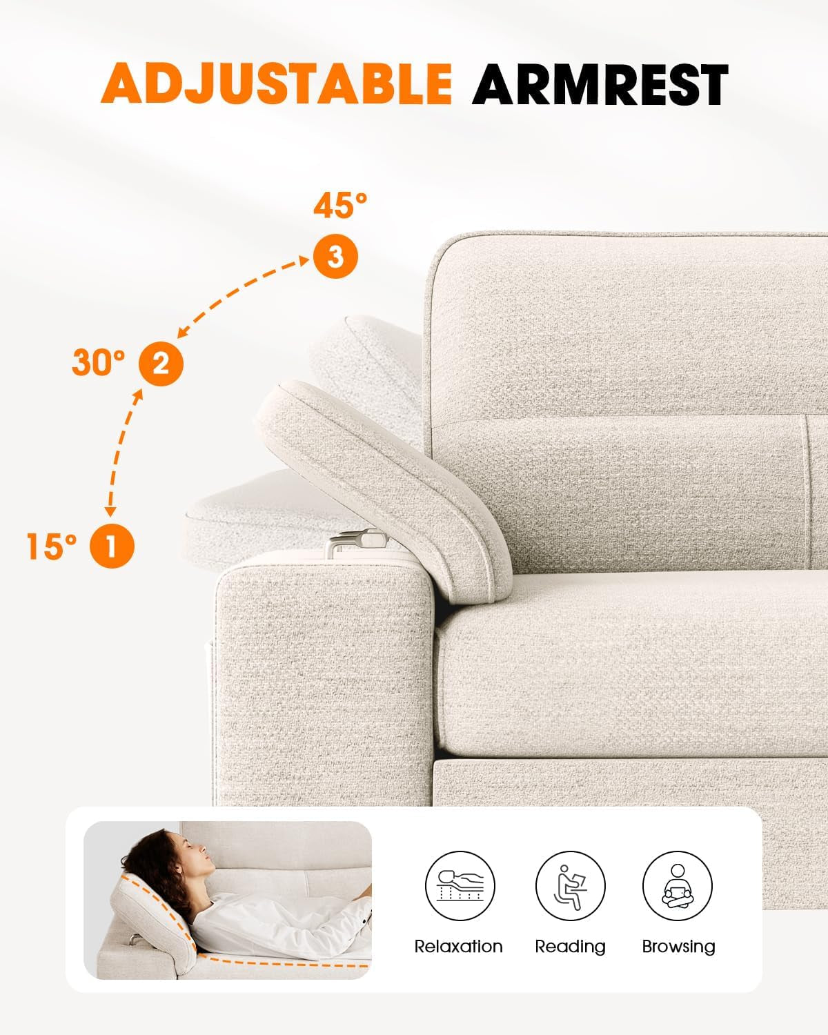 Light Gray Loveseat with Removable Cover rana-3