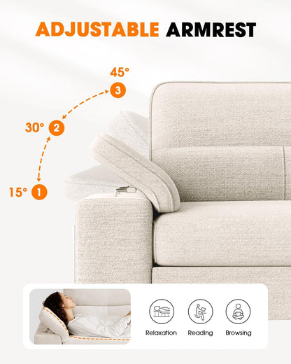 Light Gray Loveseat with Removable Cover rana-3