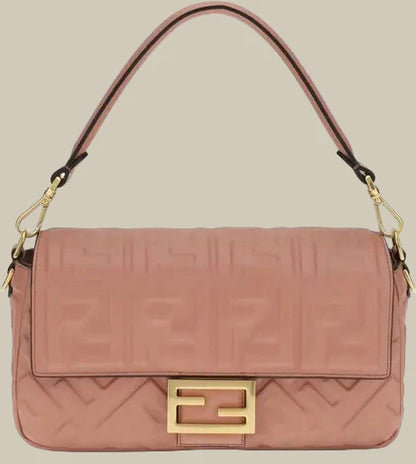 FENDI Pink Baguette Bag with Embossed Monogram | STORE 7994