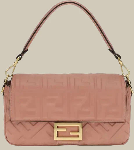 FENDI Pink Baguette Bag with Embossed Monogram | STORE 7994