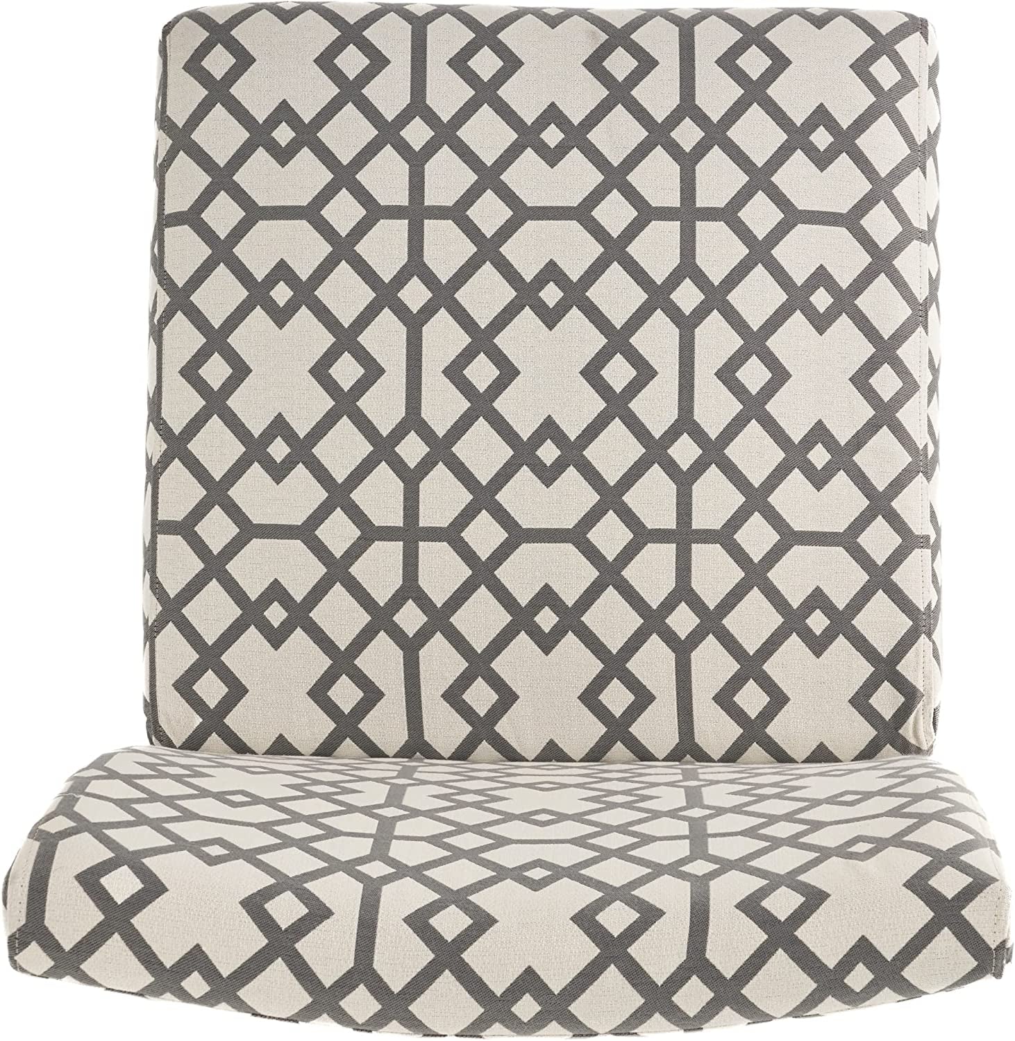 Grey Geometric Accent Chair by Christopher Knight Home-1