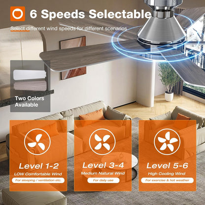 Ceiling Fans with Lights, 42 Inch Low Profile Ceiling Fan with Light and Remote Control, Flush Mount, Reversible, 3CCT, Dimmable, Quiet, Nickel Small Ceiling Fan for Bedroom Indoor/Outdoor Use-2