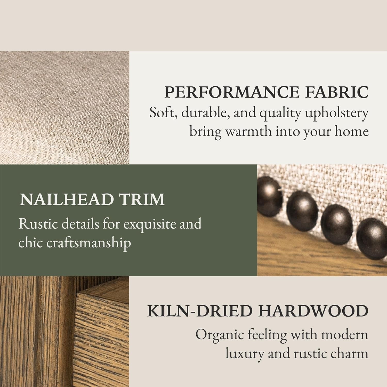 Adrien 26" Wood Counter Height Stool - Handcrafted Natural Wood Finish with Wheat Fabric Upholstered Saddle Seat for Comfort - Durable Barstool for Kitchen Islands, Dining Rooms-4