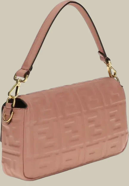 FENDI Pink Baguette Bag with Embossed Monogram | STORE 7994