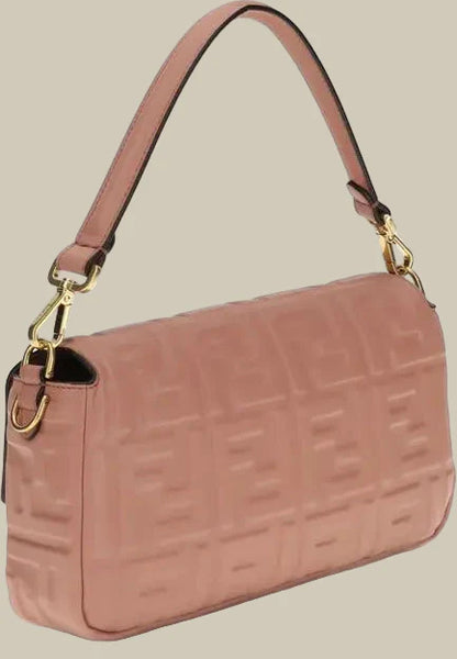 FENDI Pink Baguette Bag with Embossed Monogram | STORE 7994